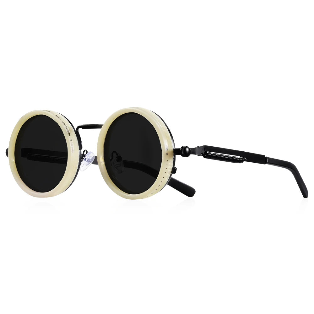CRIXALIS Polarized Round Sunglasses ND9 Adjustable Dimming Men Women Retro Punk Men's Fishing Eyeglasses Outdoor Shades UV400