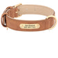 Personalized Dog Collar Custom Engraved PU Leather Dog Collars Free Engraving ID Tag Nameplate For Small Medium Large Dogs - WTN Essentials 