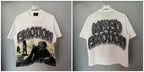 New MIXED-EMOTION Rhinestone cartoon printed pattern 100% cotton Men Women T-shirt Loose casual Shinning Diamond Tees Oversized Top