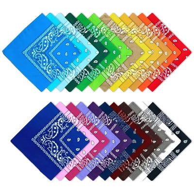 1/2/3/5PCs Unisex men women bandana hairband cowboy mens biker sports headwear wrist hairwrap single head wrap scarf