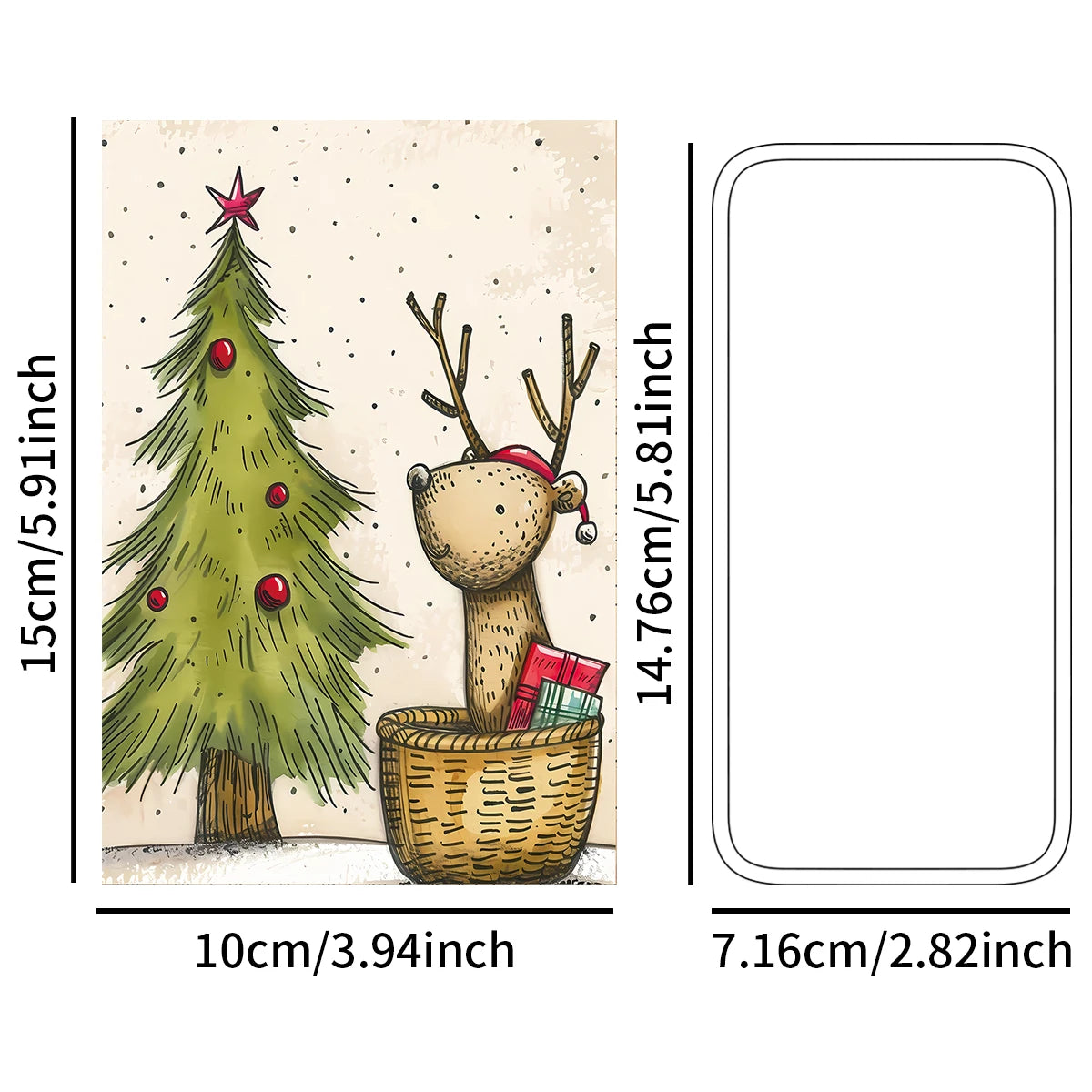 20pcs Christmas Decor Postcards With Stickers,For Christmas Home Office Wall Art Decor,Diy Christmas Crafts,Gift Wrapping Cards