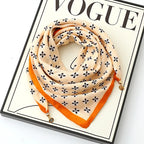Luxury Magnetic Buckle Silk Scarf Women Print Square Scarf For Autumn Winter Warmth And Cold Resistance Fashionabl Scarves