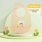 Waterproof Baby Bibs Baby Stuff Cute Cartoon Animal Printed Kids Bib Girl Boy Adjustable Soft Silicone Bib Baby Feeding Stuff