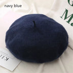 Autumn Winter Felt Beret Hats Women Fashion French Painter Hat Girls Trendy Solid Color Berets Ladies Multicolored Flat Cap