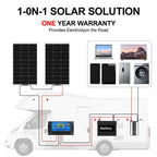 DOKIO 18V 100W/200W/400W Flexible Solar Panels Waterproof Monocrystalline Solar Panel Camping RV Home Charge 12V