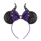 2026 Latest Halloween Cobweb Ears Headband Women Festival DIY Mouse Hairband Kids Party Villains Cosplay DIY Hair Accessories