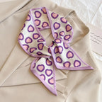 Cashew flower silk scarf double-sided printed for Women, Lightweight Versatile Bandana Style, Daily Office Party Vacation Boho