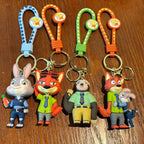 Anime Zootopia 2 Figure Cute PVC Doll Car Key Ring Accessories Bag Pendant Charm Perfect Christmas Gift for Her