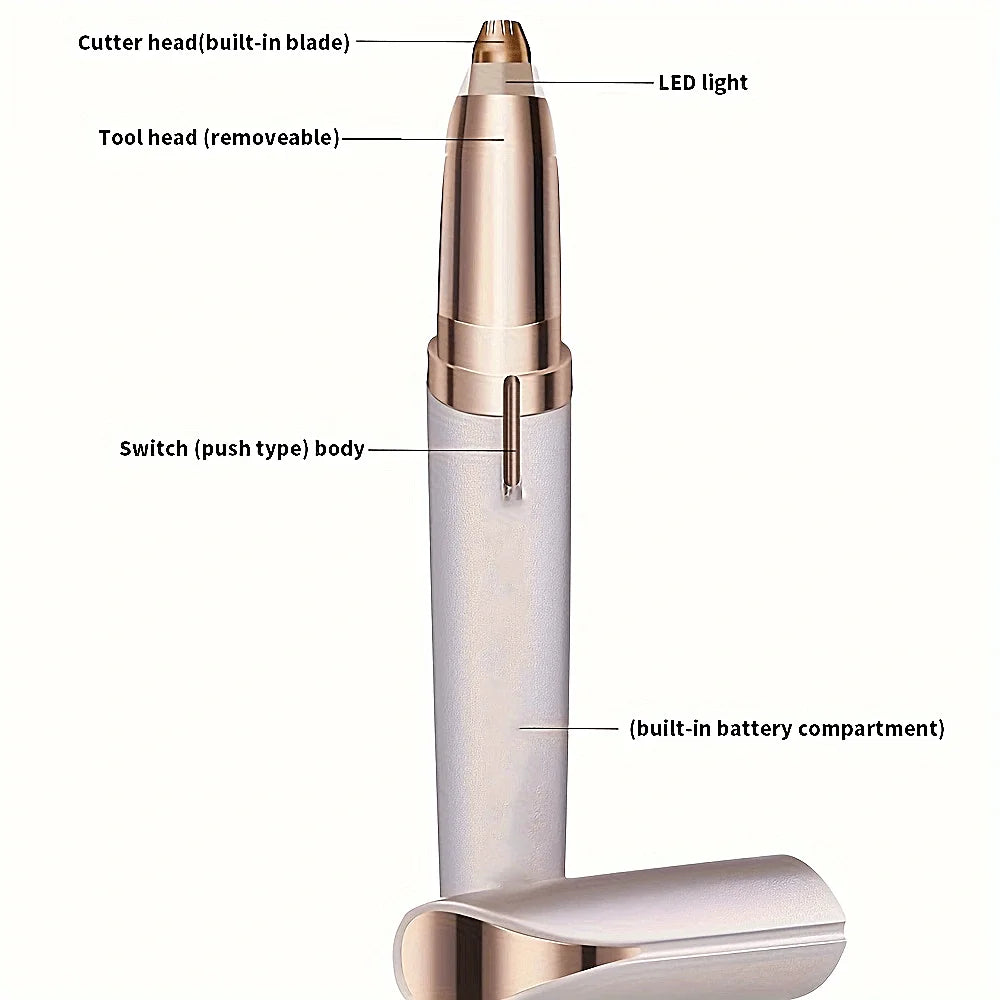 Electric Eyebrow Trimmer USB Rechargeable Mini Electric Eyebrow Trimmer - Convenient and Easy Facial Beauty Trimmer