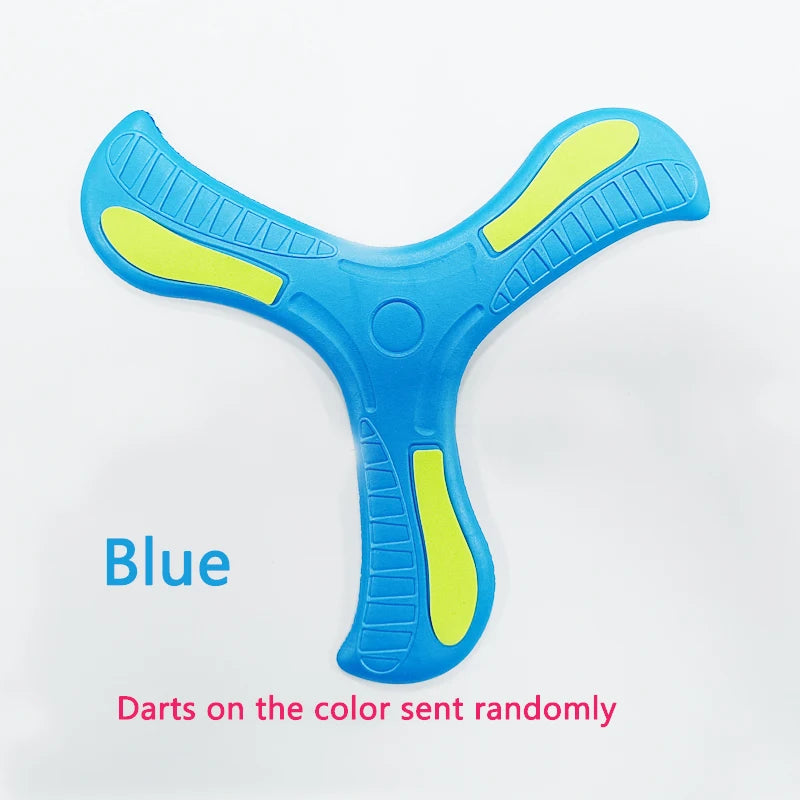 Children Boomerang Soft Three-leaf Cross Outdoor Toy Flying Disc Adult-kids Interactive Sports Toy for Puzzle Decompression Gift