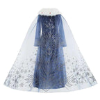 Girls Elsa Snow Queen Princess Costume Dress – Winter Cosplay Outfit