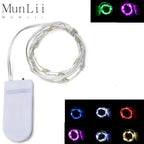 1m 2m 3m 5m Led Copper Wire Fairy Lights  Battery Powered Holiday Lighting Fairy Christmas Tree Garland Wedding Party Decoration