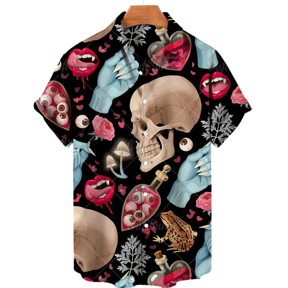 Men's Designer Hawaii Shirts Short Sleeve Collar Top Fashion Streetwear 3d Printed XS-5XL Hiphop Casual Vintage Clothing