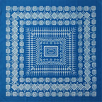 Navy Blue Cashew Hip Hop Cotton Square Bandana Scarf Riding Headband Paisley Gifts For Men Unisex