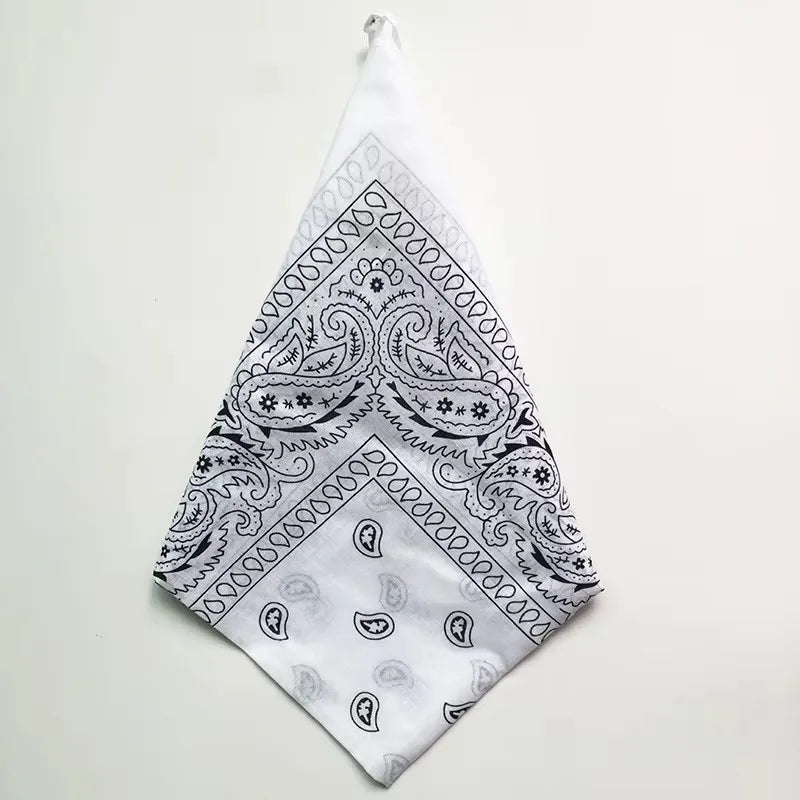 1/4/9pcs Men Women Bandana Hairband Cowboy Mens Biker Sports Headwear Wrist Hairwrap Single Sided Head Wrap Scarf Paisley