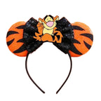 Mouse Ears Headband Cartoon Sequin Bows Headband Birthday Party Christmas Halloween Princess Cosplay Costume For Women Adult