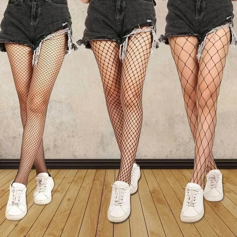 Simplejewejl Hot Women Long Sexy Hollow Out Fishnet Stockings Pantyhose Black Waist Tights Panty Lingerie High Quality