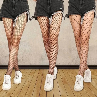 Simplejewejl Hot Women Long Sexy Hollow Out Fishnet Stockings Pantyhose Black Waist Tights Panty Lingerie High Quality