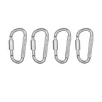 2-6PCS Carabiner Set For Key Camping Survival EDC Outdoor Keychain Clip  Alloy Aluminum Tactical Caribiner Hook Karabiners