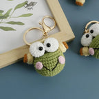 Cute Bear Couple Crochet Keychain Set Mini Animal Doll Charm