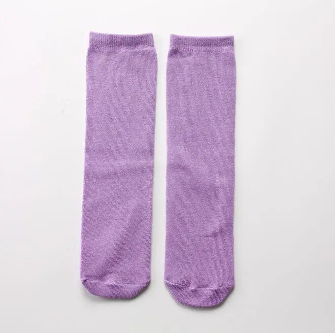 About 28 cm Knee High Socks Kids Boys Girls Socks for School Uniform Children White Socks Student Black  toddler girl socks