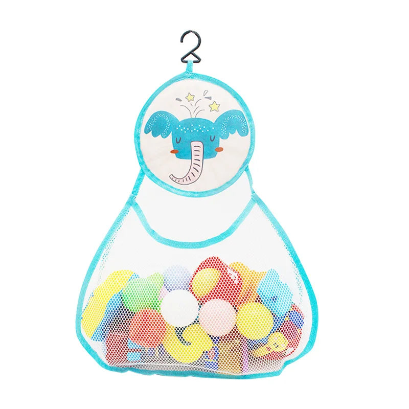 Baby Shower Bath Toys White Baby Kids Toy Storage Mesh with Strong Suction Cups Toy Bag Net Bathroom Organizer for Kids Toddlers