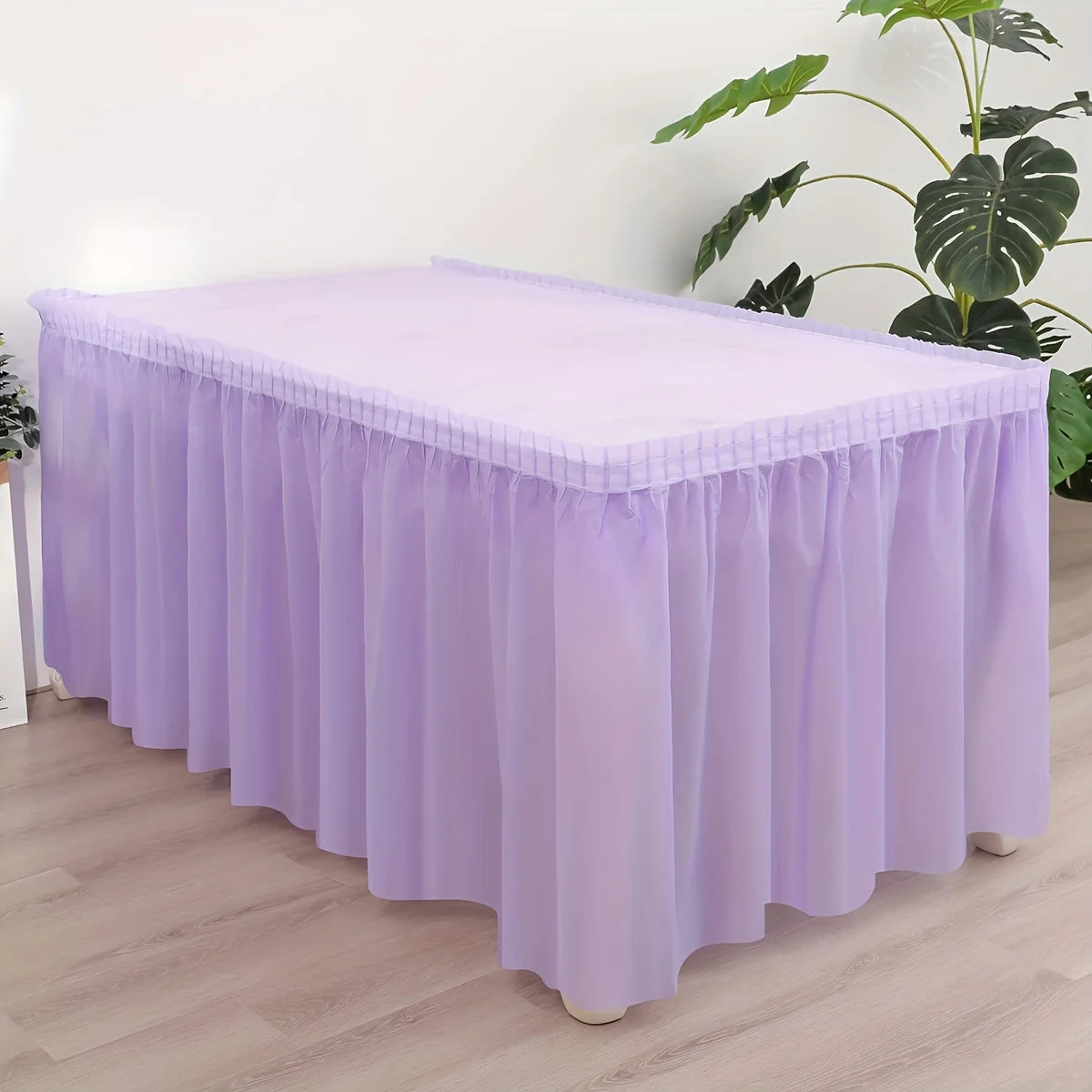 2pcs/set Disposable Paper Tablecloth Skirt Set Rectangular Table Cover And Table Skirt Party Supplies For Events Decoration