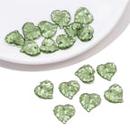 50/100Pcs Acrylic Green Leaf Spacer Charms Beads For DIY Pendant Keychain Necklace Bracelet Jewelry Making Crafts Accessories