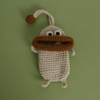 Funny Crochet Sausage Mouth Keychain Key Holder Pouch