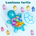1PC Night Glow Large Turtle+100pcs Mini Luminous Turtles Figurines Resin Craft Glowing Turtle Storage Ornament Landscape Desktop