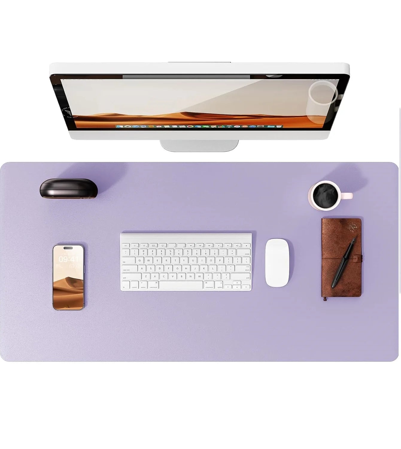 Large PU Leather Desk Pad – Non-Slip Office Mouse Pad & Desk Protector for Laptop, Keyboard, and Workstation