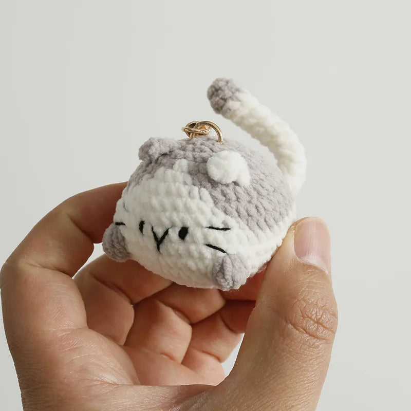 Small Cat Crochet Keychain Cute Kitten Bag Charm