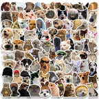10/30/50/100pcs Cute Dog Cat MEME Funny Animals Stickers Aesthetic Decals Notebook Car Motorcycle Laptop Kid Cartoon Sticker Toy