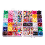 680PCS Colorful Acrylic Pony Beads & Square Letter Clay Spacer Beads – DIY Bracelet & Necklace Jewelry Making Kit