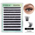 VYRILA Self Adhesive Eyelashes No Glue Needed Lashes 10‑16mm Pre Glued Cluster Lashes D Curl Soft Natural Press on Lashes