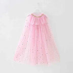 Girl Costume Children Elegant Dress Cape Kids Christmas Halloween Party Supply Girl Tulle Cloak Elsa Rapunzel Cosplay Accessory