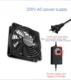 TEUCER 3000RPM 120MM Large Air Volume 220V Btc Mining Machine Workstation Cabinet Server Case Cooling System Fan with Adapter