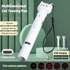 Cat Toy USB Rechargeable Interactive Pet Light Stick Multi Pattern Infrared Funny Cat Chaser Exercise Training Toy
