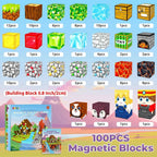Magnetic Blocks, Magnetic Tiles Building Blocks, Magnet Cubes Toddler Kids Toys, Sensory STEM Toys for 3-5 4-6 5-7 6-8 Year Old