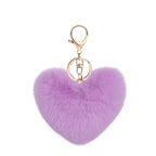 Heart Plush Pom Pom Keychain Fashion Bag Charm