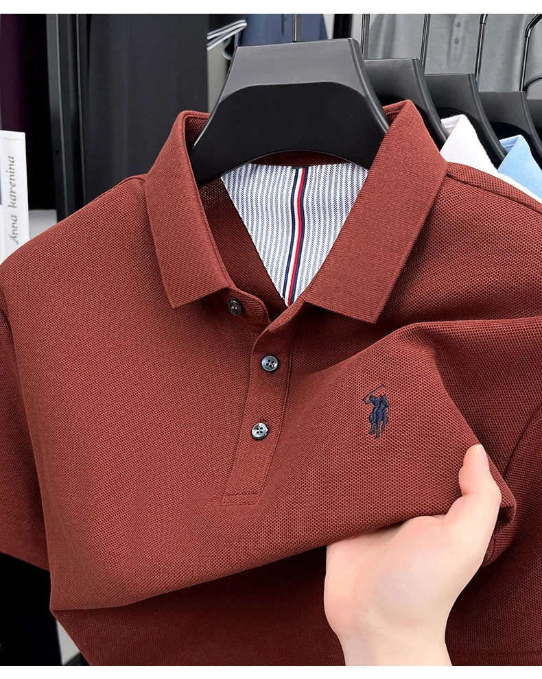 Men's 100% Cotton Polo Shirt – Short Sleeve Casual Golf & Business Shirt