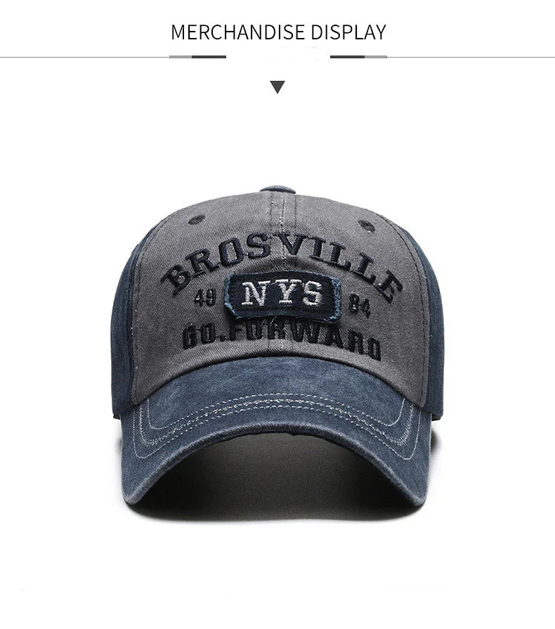 Washed Embroidered Baseball Cap with Curved Brim for Everyday Style