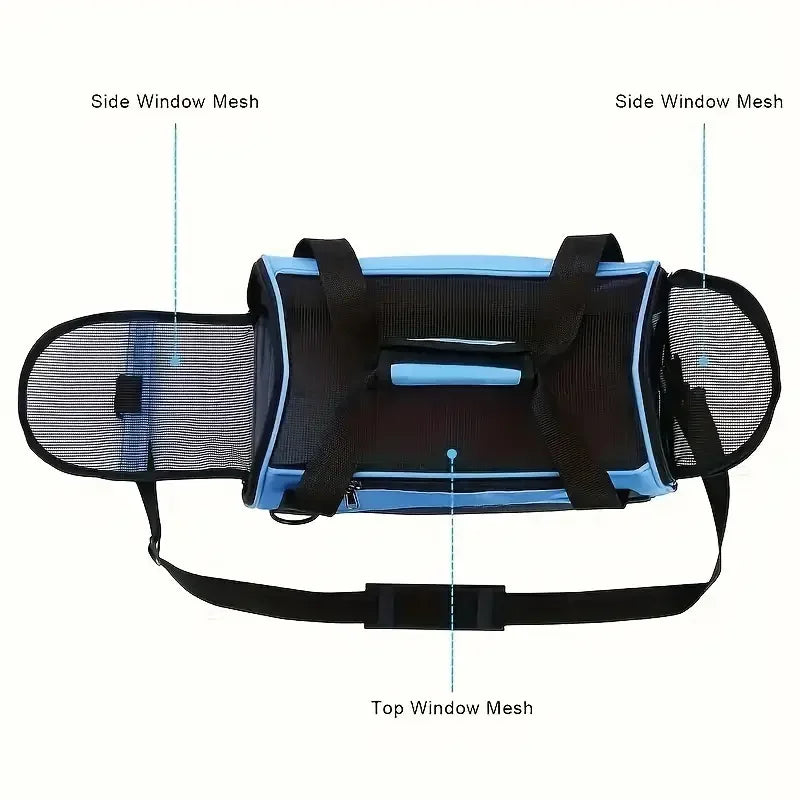 Portable Dog & Cat Travel Carrier – Breathable Mesh Pet Handbag