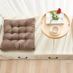Linen Cushion Pearl Cotton Square Stool Backrest Pillow Home Office Computer Chair Protective Mat Seat Pad Buttocks Chair Mat