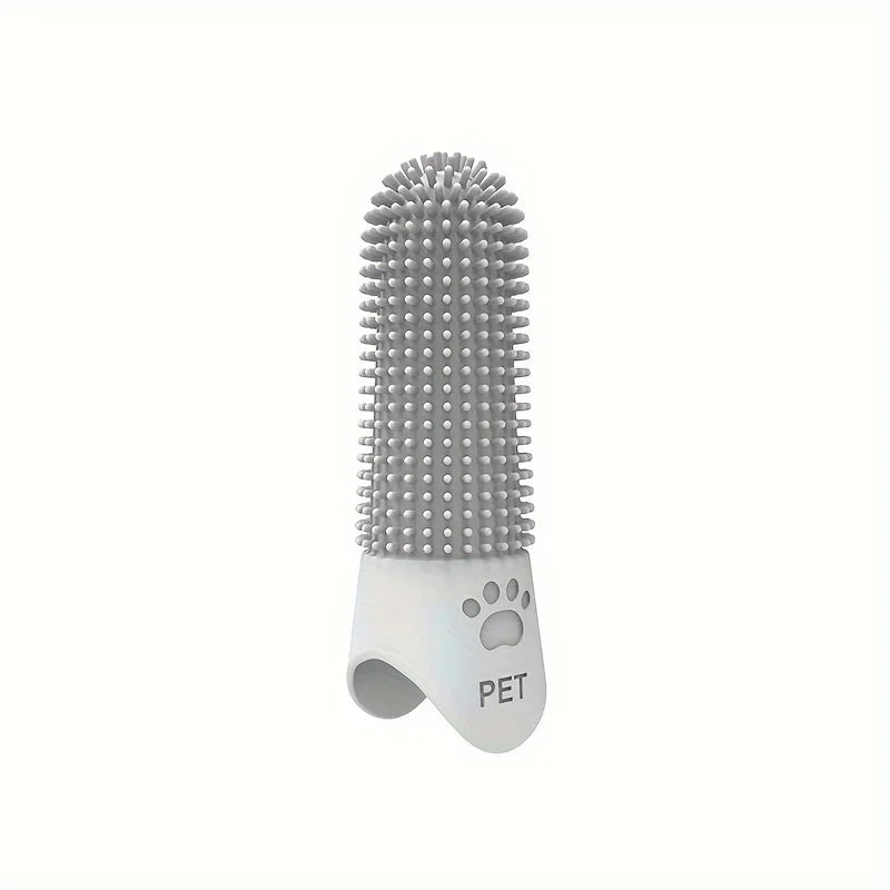Soft Silicone Dog Toothbrush 360° Finger Toothbrush for Dogs Cats Durable Pet Finger Brush Tooth Cleaning Tool for All Breeds
