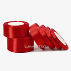Satin Ribbon 25yards 6mm - 50mm Sash Gift Wrap Bow Handmade DIY Craft Halloween Christmas Wedding Birthday Party Decoration