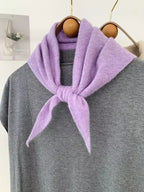 New Women Wool Scarf Shawl Winter Warm Soft Knitted Striped Triangle Fashion Brand Bandana Lady Wool Scarves