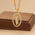 New Personalized Colorful Zircon Necklace Design, Fashionable, Light, Luxurious And Versatile, Popular Madonna Necklace