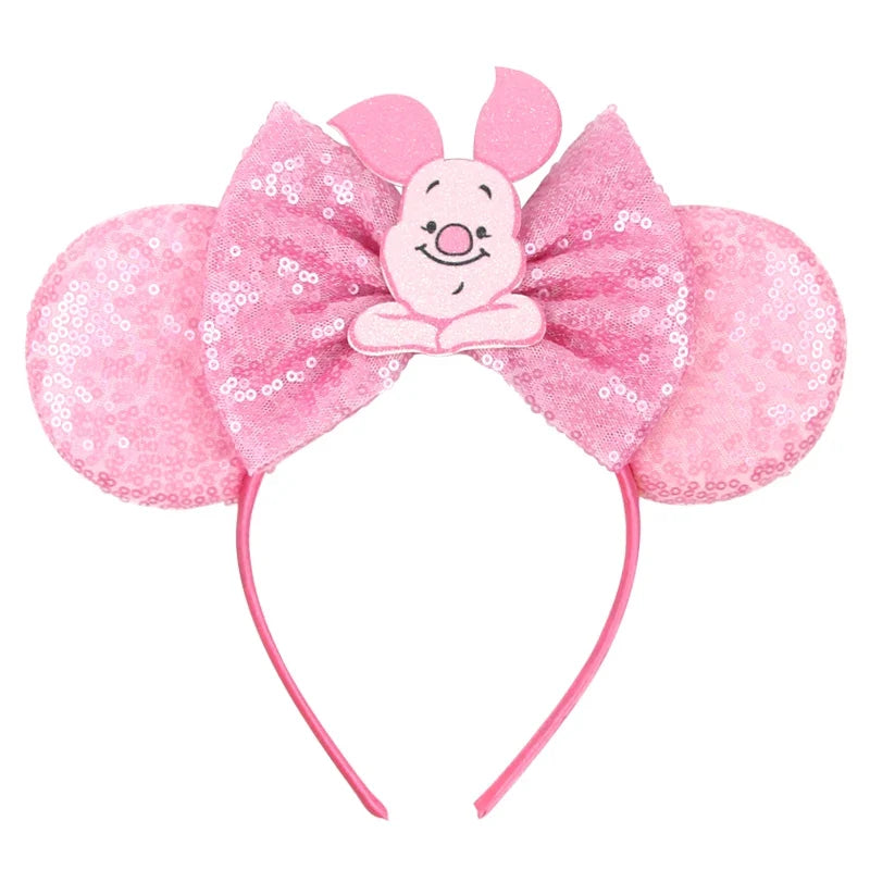 Nieuwste Mickey Mouse Oren Hoofdband Kid Adult Festival Party Pailletten Strik Haarband Vrouwen Baby Girl Party Haar Accessories