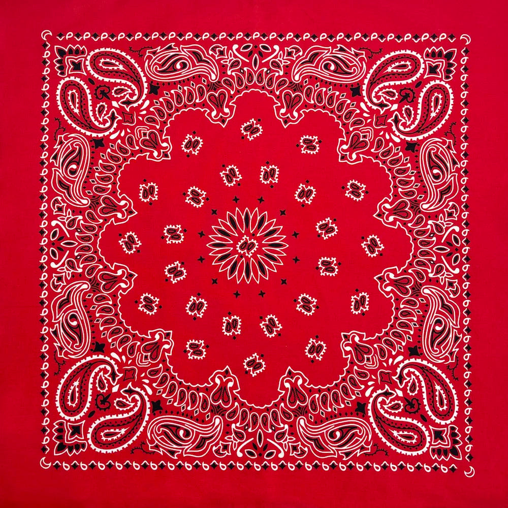 70CM Oversized Hip Hop Amoeba Cashew Cotton Square Bandana Scarf Headband Black Paisley Gifts For Men/Boys/Girls